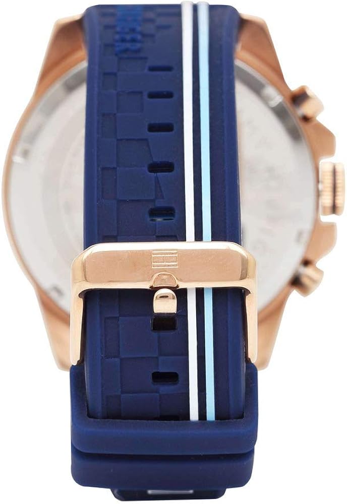 Tommy Hilfiger Homme Multi-Cadrans Quartz Montre avec Bracelet en Silicone 1791474