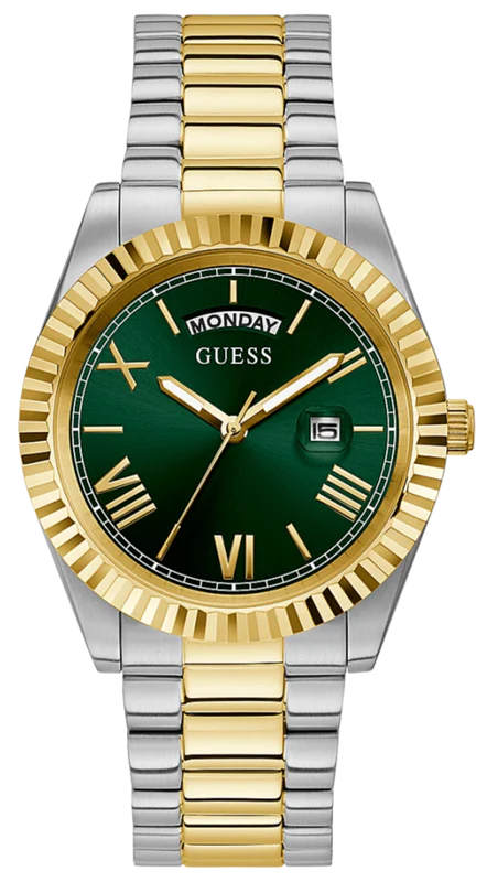 GUESS Mens 2-Tone Day/Date Watch - GW0265G8