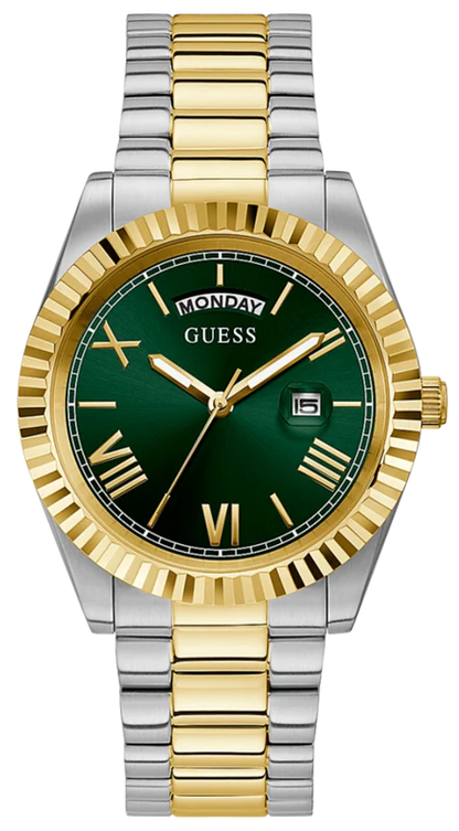 GUESS Mens 2-Tone Day/Date Watch - GW0265G8