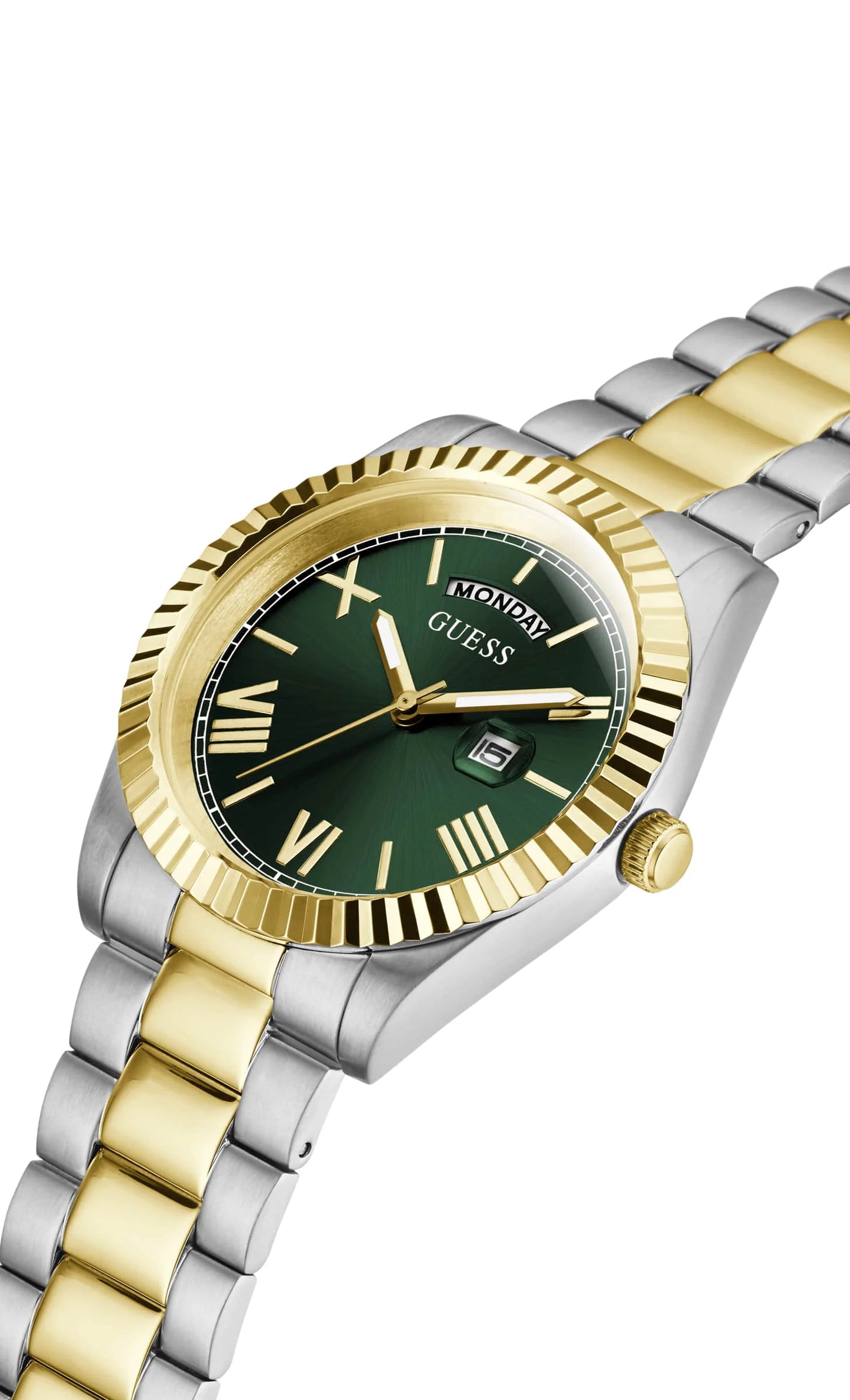 GUESS Mens 2-Tone Day/Date Watch - GW0265G8